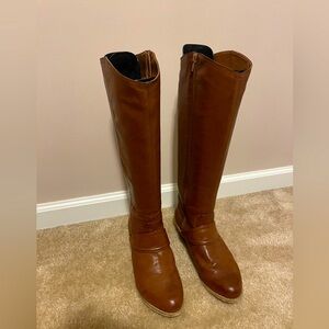 Clarks Mackenzie Brown Leather Knee High Boot Size 9